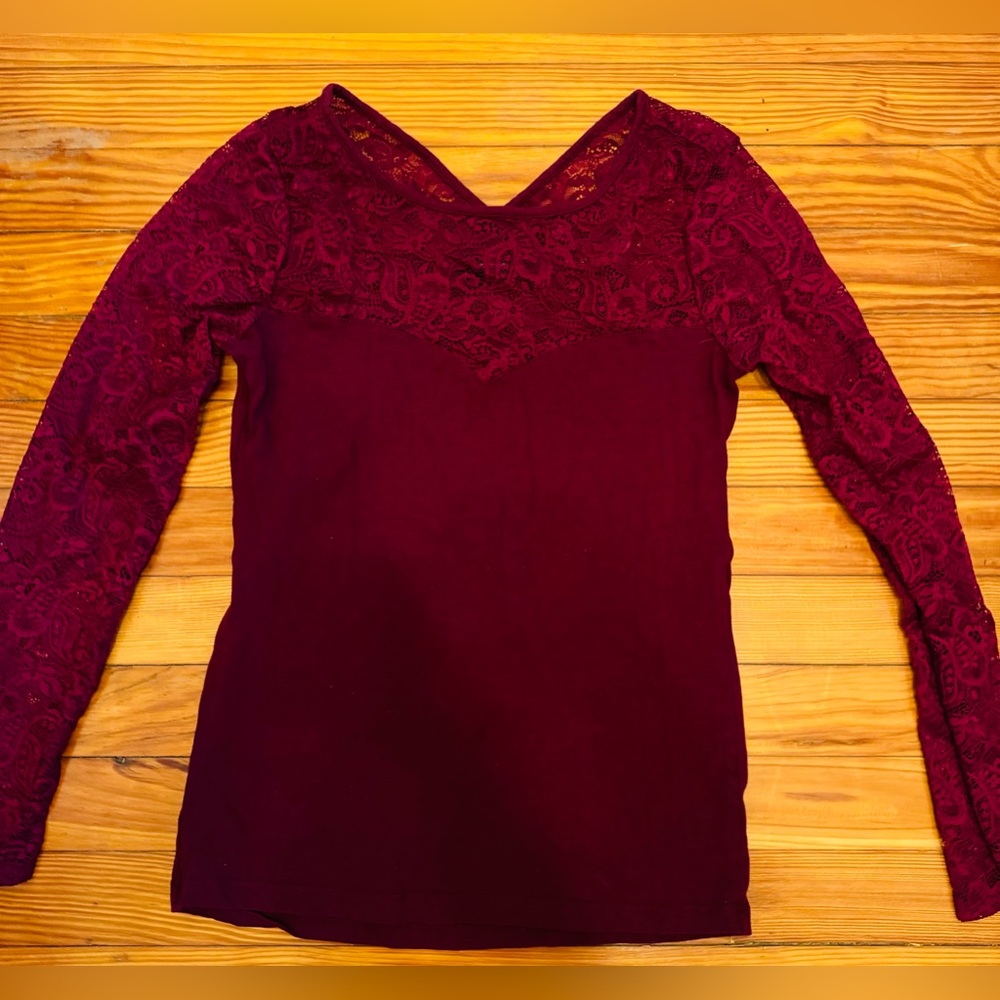 AMBIANCE Red Lace Women’s Shirt